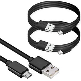 VOLT+ Professional Quick 2.0 Charge MicroUSB Compatible with BLU Studio G LTE (2PACK) 6Ft/1.8M Turbo 18Watt Long Plus Data Cable Extra Strength for Fastest Speeds (Black)