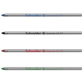Schneider Express 56 Refills Pack of 1, Black, Blue, Red and Green