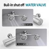 Chomley Double Shower Head with Built-in 2 Shut Off Valve,