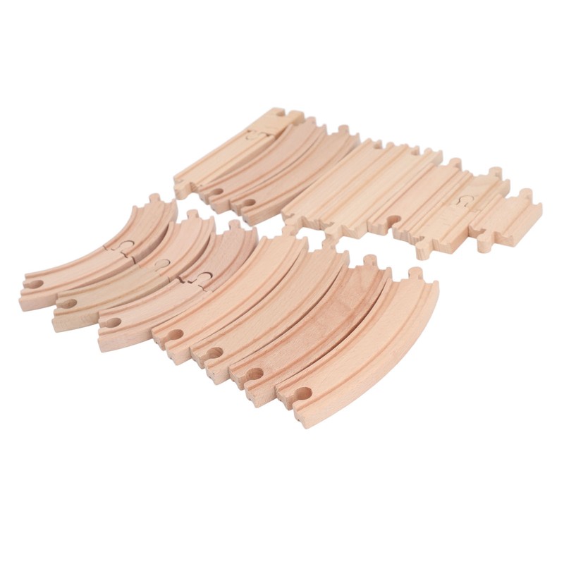 Wooden Train Track Set for Toddlers Assembly Kit Building Toys