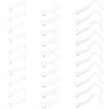 Crdifu 30pcs Nose Hide Studs Retainers 22G Invisible Clear Plastic