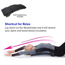 U.S. JACLEAN Orthopedic Back Stretching Support Stretch Mate for Back and Sciatica Pain with Cushion Pad