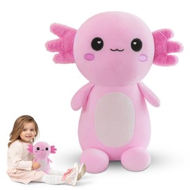 Axolotl Plush Toy, Cuddly Toy, Kawaii Axolotl Plush, Cute Sleeping Pillow, Salamander Plush Toy, Cuddly Toy, Gifts for Children, Girls, Boys and Girlfriend (Pink, 30 cm)