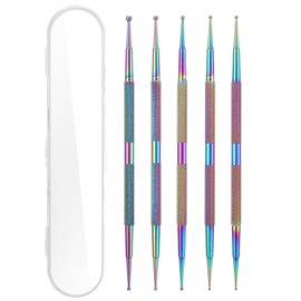 Nail Art Dotting Tool, 4PCS Stainless Steel Dotting Pens with Ball Tips Set for Manicure Designs and Polymer Clay Crafts with Precision Tips