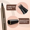 AWROSE Eyebrow Pencil, 3D Waterproof Microblading Eyebrow Pen 4 Fork