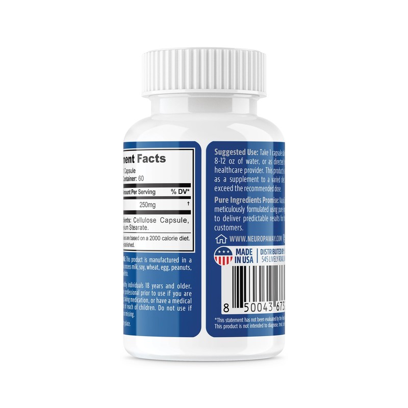 NeuropAWAY Elements Pterostilbene (60 250mg Acid Rresistant Capsules Per Bottle)