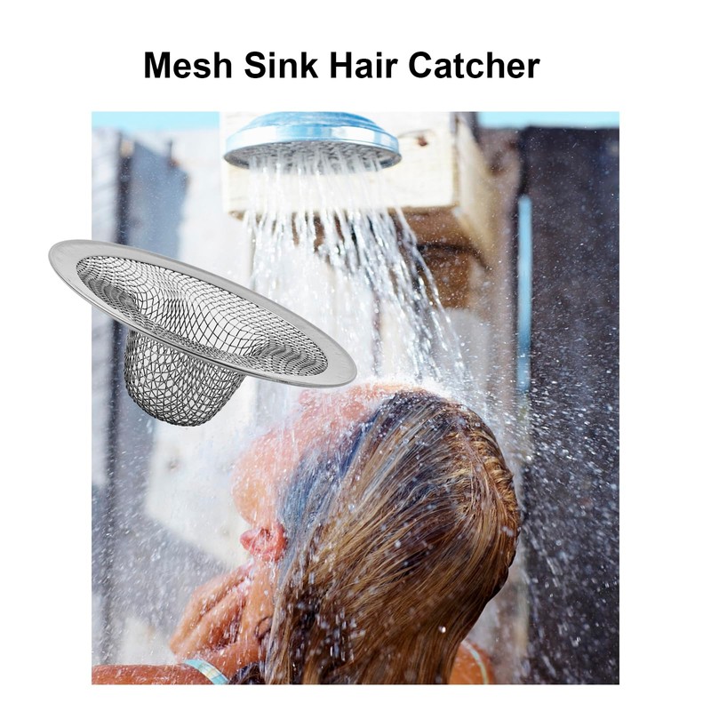 6-Pack Bathroom Mesh Sink Drain Strainer - 2.12" Top /