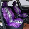 Evankin Universal Fit Car Front Seat Covers, Purple Leopard Car