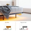 HOJINLINERO Floating Queen Bed Frame with Headboard&Storage Shelf,Ergonomic Queen Size