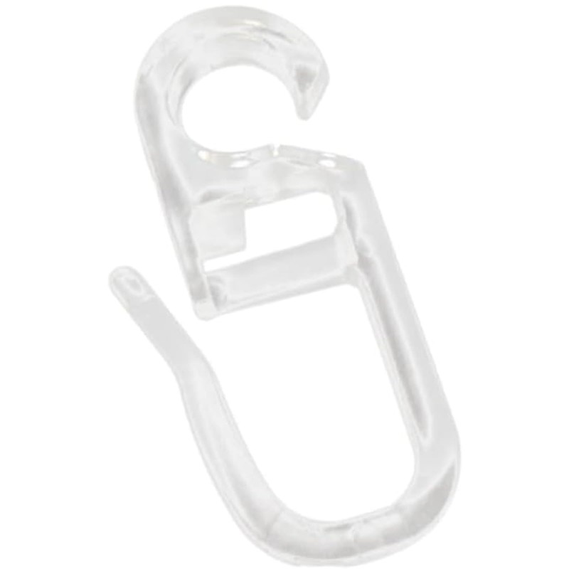 150 pcs Transparent Curtain Hooks, Plastic Hooks, Curtain Hooks, Shower