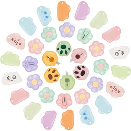 Jspupifip 36 Pcs Mini Retractable Box Cutter, Bear Claw Mini Flower Cloud Shaped Art Utility Knives Plastic Portable Small Letter Opener Slide Open for Envelopes Cutting DIY Crafts Multi-color