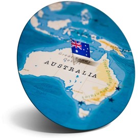 Destination Vinyl ltd Magnet for Refrigerator, Fridge - Australia World Map Flag for Office, Cabinet and Whiteboard, Magnetic Stickers, 44172