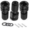 3 Pack Impact Adaptor 1/2 Square Drive to 1/4 Hex