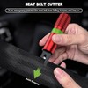 2 in 1 Seat Belt Cutter Emergency Hammer, 3 Pieces