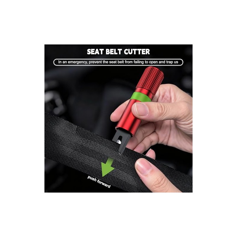 2 in 1 Seat Belt Cutter Emergency Hammer, 3 Pieces