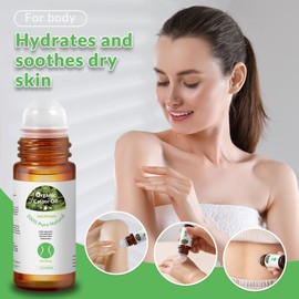 Leczhmyo Organic Castor Oil Roll on for Belly, Face, Body, Under Eyes– Certified Organic, Cold Pressed, Hexane Free, Unrefined – 3 Glass Bottle Pure Roller Ball Castor Oil to Moisturize Skin, Lips