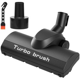 Portek Turbo Brush for Shop Vac Wet Dry Vacuum Cleaners, Floorhead Vacuum Attachment Ideal to Remove Pet Hair Debris from Low-Pile Carpets Hardwood Floors (for Shop-Vac 1 1/4" & 2 1/2")