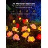Brightown Outdoor Solar Garden Lights - 4 Pack LED Flower