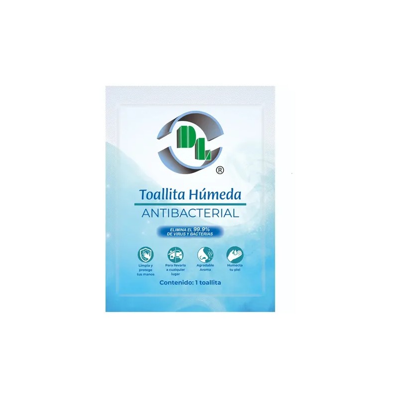 Toallitas Húmedas Antibacteriales Caja con 100 piezas