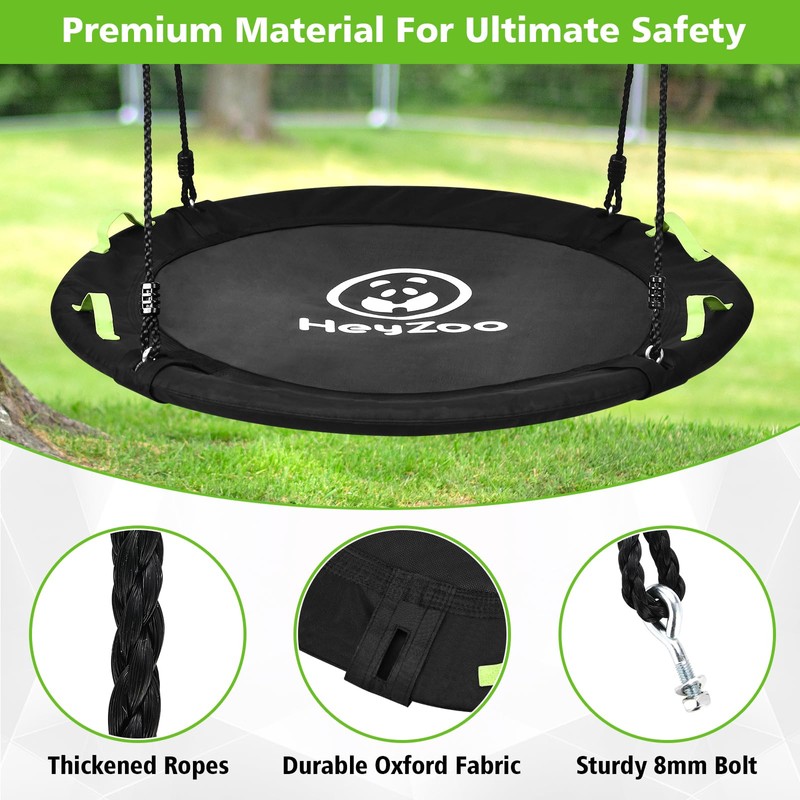 HeyZoo 48 inch Tree Swing, Larger Saucer Flying Swing for