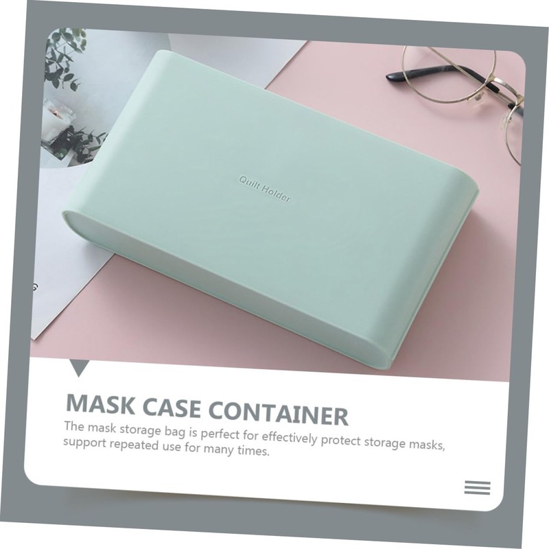 Mobestech 2pcs Facial Mask Storage Box Dust Mask Container Desk