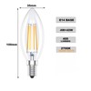 Huoqilin Huoqilin E14 Led Warmweiss Lampe,Kerzenform birne,Warmwei?(2700K), 4W Ersetzt 40W