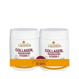 2 Pack - Ana Maria Lajusticia | Hydrolisate Collagen Powder with Magnesium and Vitamin C |for Healthy Skin, Nails, Hair and Ligaments | Natural Energy, Strawberry Flavour 350g