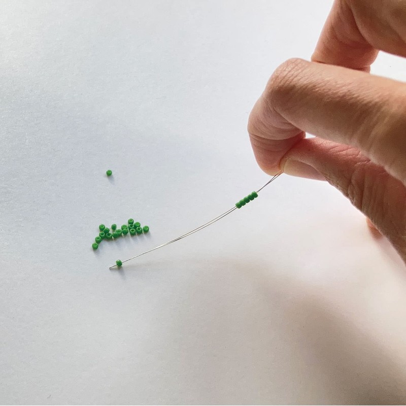 KAWAGUCHI 90-029 Bead Thread, 3.9 inches (10 cm), 2 Pieces