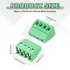 sourcing map 30PCS 4-Pin PCB Mount Screw Terminal Block Connectors