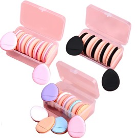 30-Piece Latex-Free Sponge Blender Set - Mini Finger Beauty Blenders for Makeup, Dry & Wet Use, Value Pack with Storage Case for Foundation & Concealer Application