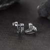 Cobra Stud Earrings for Women Silver Tiny Ear Studs Stainless