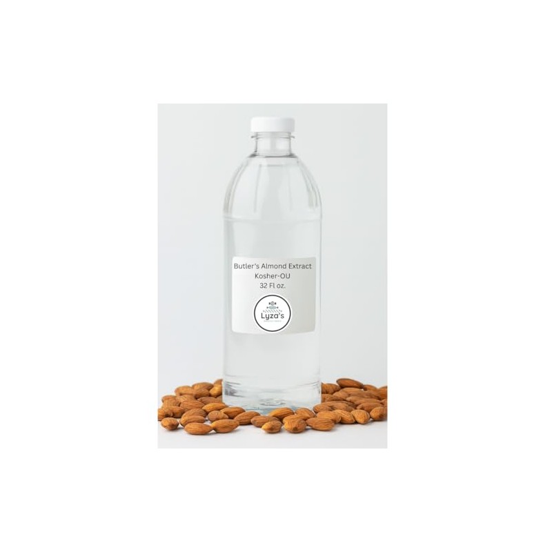 Pure Almond Extract 32 oz. Plastic Bottle by Lyza's Sweets