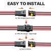 Lesnlok 4 Pin Connector Waterproof, 16 AWG 4 Wire Automotive