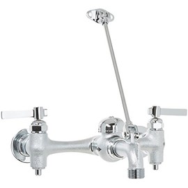 American Standard 8344212.004 Top Brace Wall-Mount Service Sink Faucet with 6-Inch Vacuum Breaker Spout