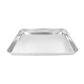 304 Stainless Steel Surgical Trays,ULIFESTAR Flat Bottom Medical Trays,Professional Dental Instruments Procedure Trays,15.75*11.81*1.3''Metal Lab Instrument Tools Trays Breading Tray Flat Tray 1 PCS