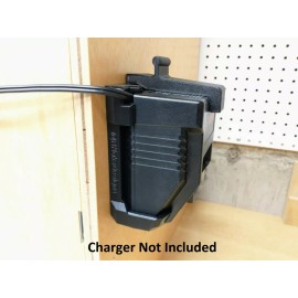 Bosch Wall Mount for Bosch BC660 Charger with Optional 18V Battery Mounts, Made in USA - BC660, +4 Battery Mounts