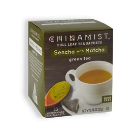 China Mist Green Tea, Sencha with Matcha (15 tea satchets) (1 box)