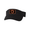 One Size Black Visor Bigfoot in The Forest Leather Patch