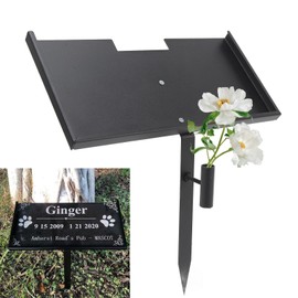 Topyond Gravestone Stand Dog and Cat, 30 x 15 cm, Iron Gravestone Animal Gravestone, Pet Memorial Stone Stand for Loved People and Pets, Tombstone Cat for Funeral