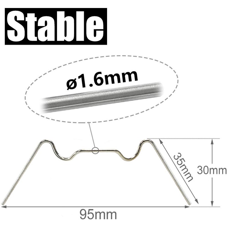 KEAYOO 100 x Greenhouse Clips Extra Thick 1.6 mm Rustproof