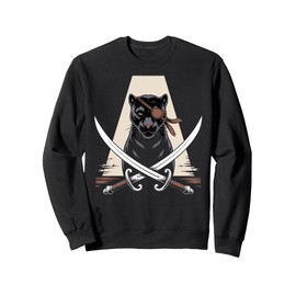 Kids Black Panther Pirate Skull Crossbones Black Panther Sweatshirt