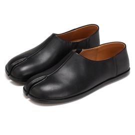 UBWDU Womens Tabi Ballet Flat Shoes Rounde Split Toe Ballerina Flats Low Heel Wide Width Dressy Comfortable Casual Shoes, Black, 11