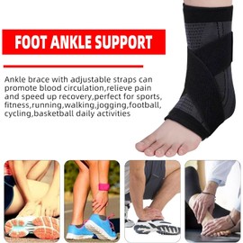 1 Par Tobillera para Esguince Ortopédica,Antideslizante Soporte de Tobillo,Ajustable Protección de Tobillos,Soporte de Tendón de Aquiles para Correr, Fitness, Hombre y Mujer (Negro, X-Large)