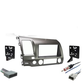 Harmony Audio Compatible with Honda Civic 2006 2007 2008 Single or Double DIN Stereo Radio Install Dash Kit Taupe