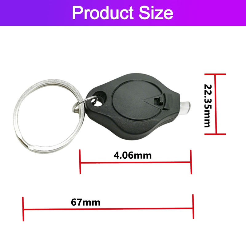 Mini Keychain Flashlight for Counterfeit Money Detection – UV Light