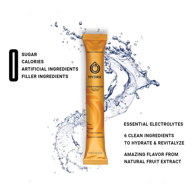 Hydrx Hydration Powder Sugar-Free Electrolyte Powder, Drink Mix Packs, Hydration