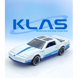 Hot Wheels '84 Pontiac Firebird (White & Blue) 8/10 Muscle Mania - 2023-180/250 (Short Card) - COMES IN A KLAS CAR KEEPER SHORT CARD PROTECTOR CASE - HKK92