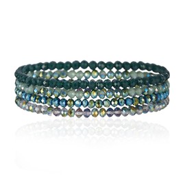 INGJIA Crystal Beads Bracelet Multilayer Stones Bracelet Boho Fashion Jewellery Best Friend Gifts