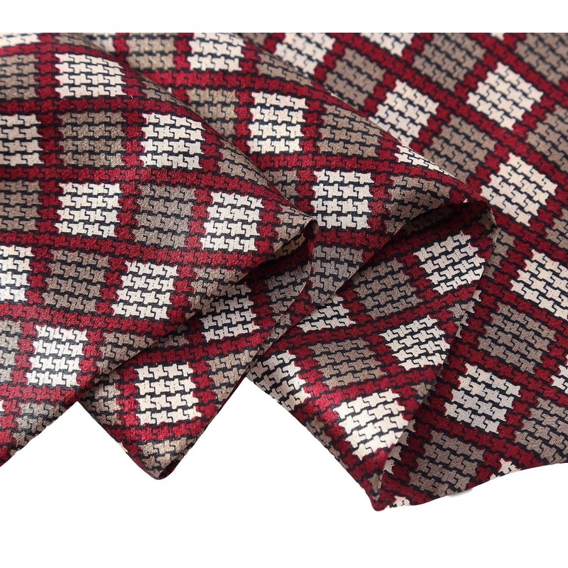 Long Charmeuse Satin Silk Scarf for Men, red