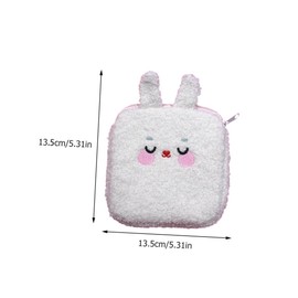 Healvian 4pcs Sanitary Napkin Storage Bag Menstruation Bag Napkin Towel Bags Sanitary Napkin Pouch Zippered Storage Bags Sanitary Napkin Cotton Bag Sanitary Pad Holder Sanitary Pads Plush